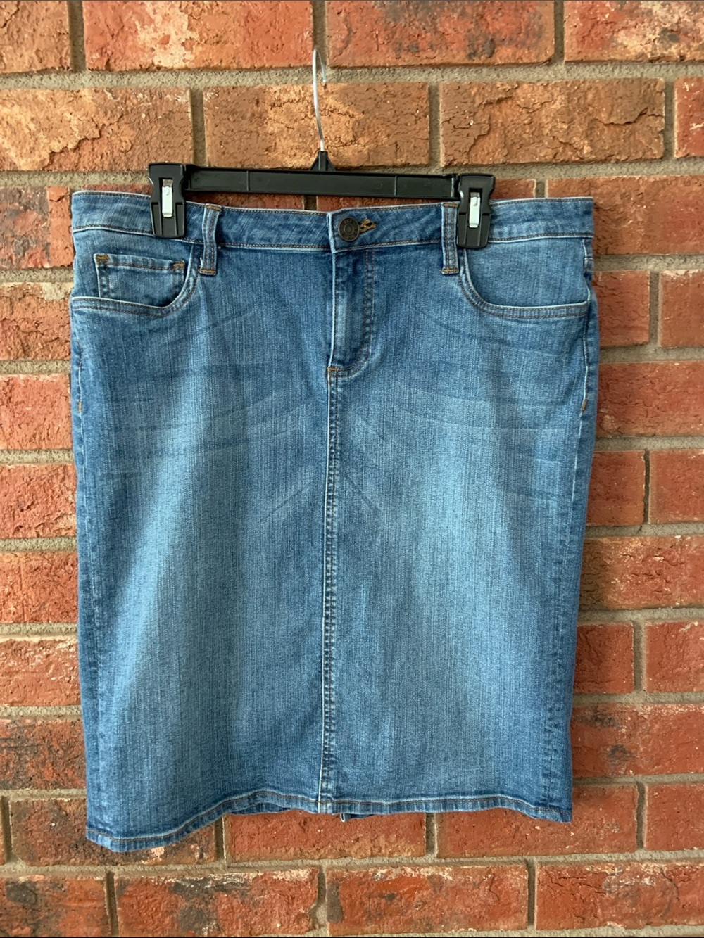 Kit from the Kloth Classic Denim Pencil Jean Skirt